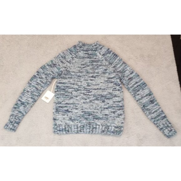 a.n.a A New Approach Womens XS  Mock Neck Sweater Blue Spacedye - Picture 8 of 16